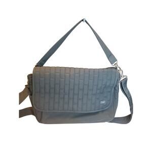 Lug Live Life Gray Quilted Crossbody Handbag